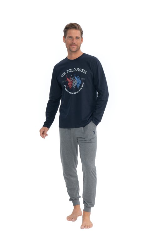 U.S.POLO ASSN. Pánský domácí komplet 18832 modrý | Vermali.cz